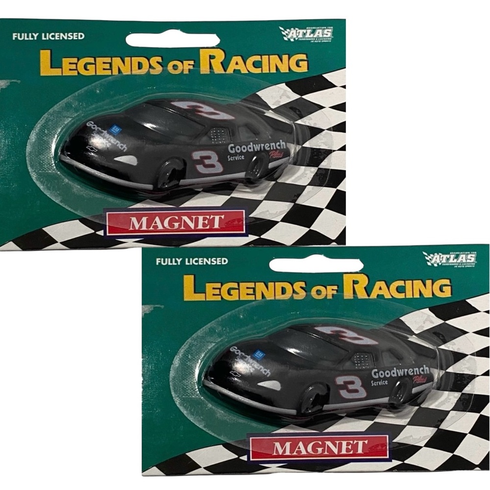 Atlas Magnet x2 Legends of Racing #3 Dale Earnhardt #MAG001 1998